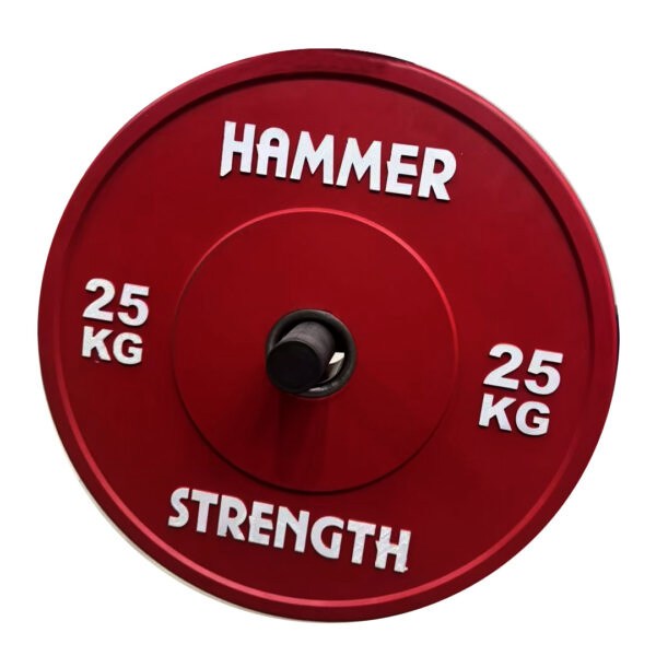 Red rubber bumper Olympic weight plate