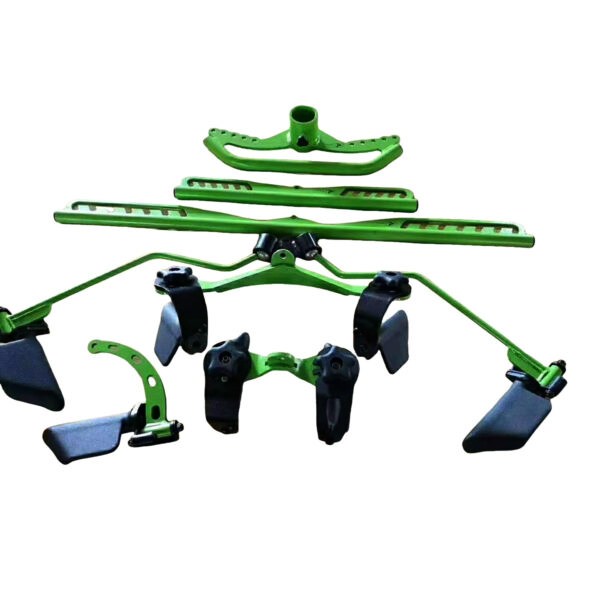 Cable machine handle and grip attachment set