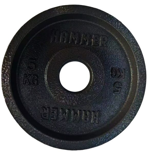 Solid cast-iron Olympic weight plate, painted finish