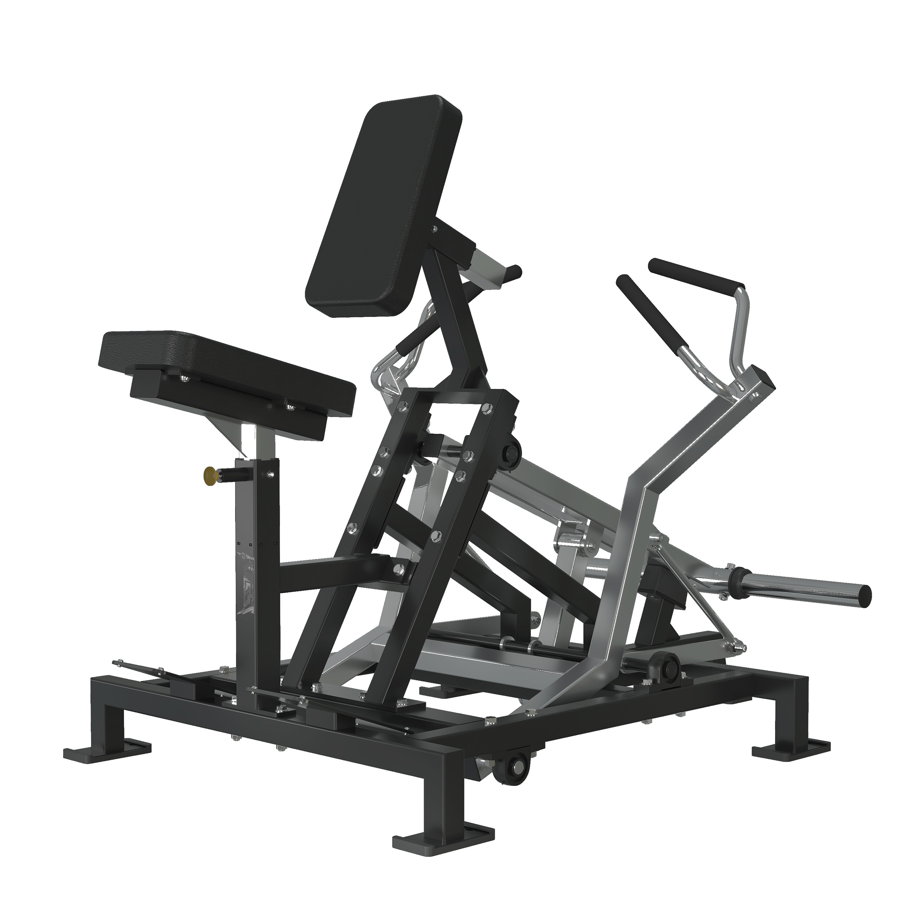 Chest-Supported Row, commercial strength machine