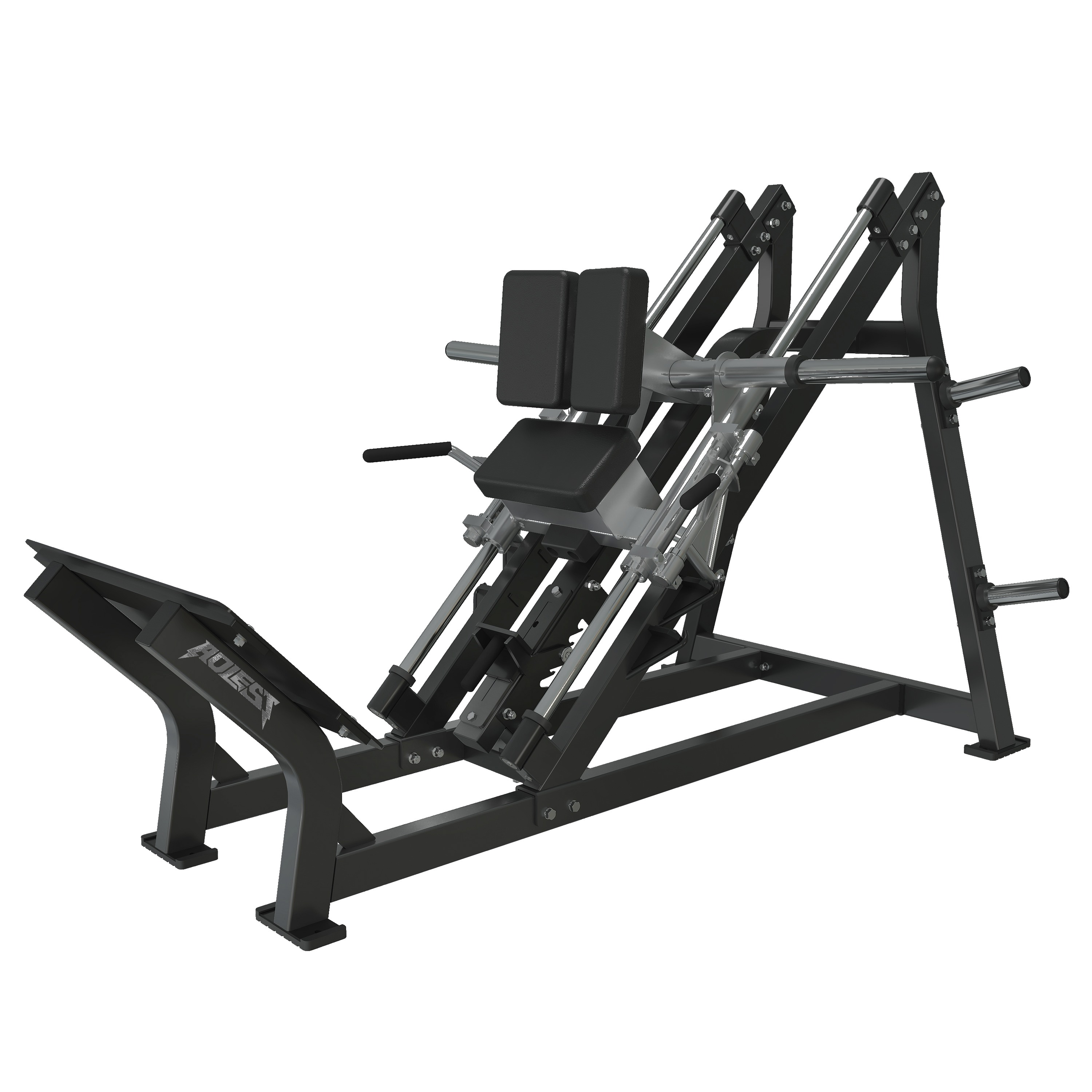 Iso-Lateral Hack Squat, commercial strength machine