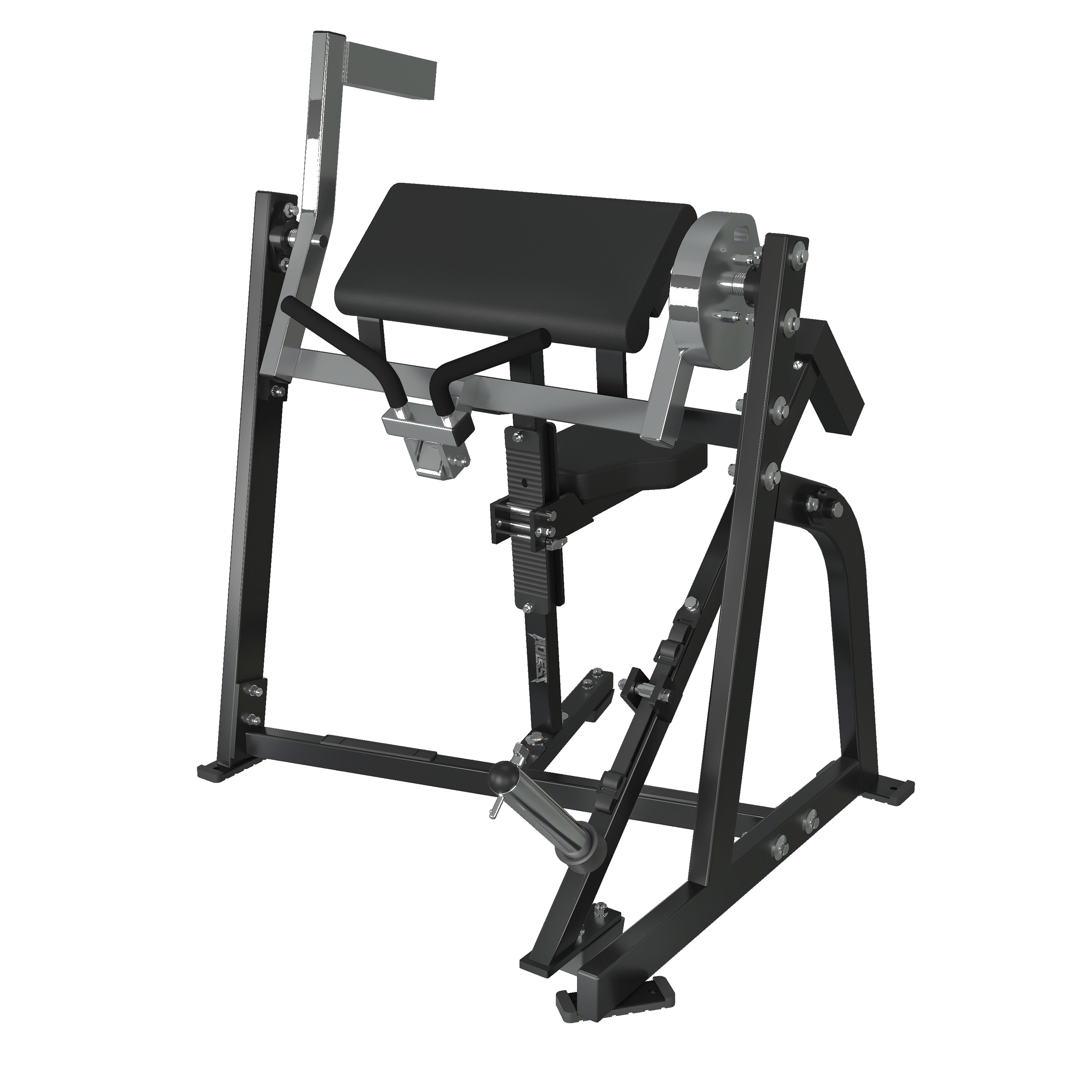 Plate-Loaded Preacher Curl, commercial strength machine