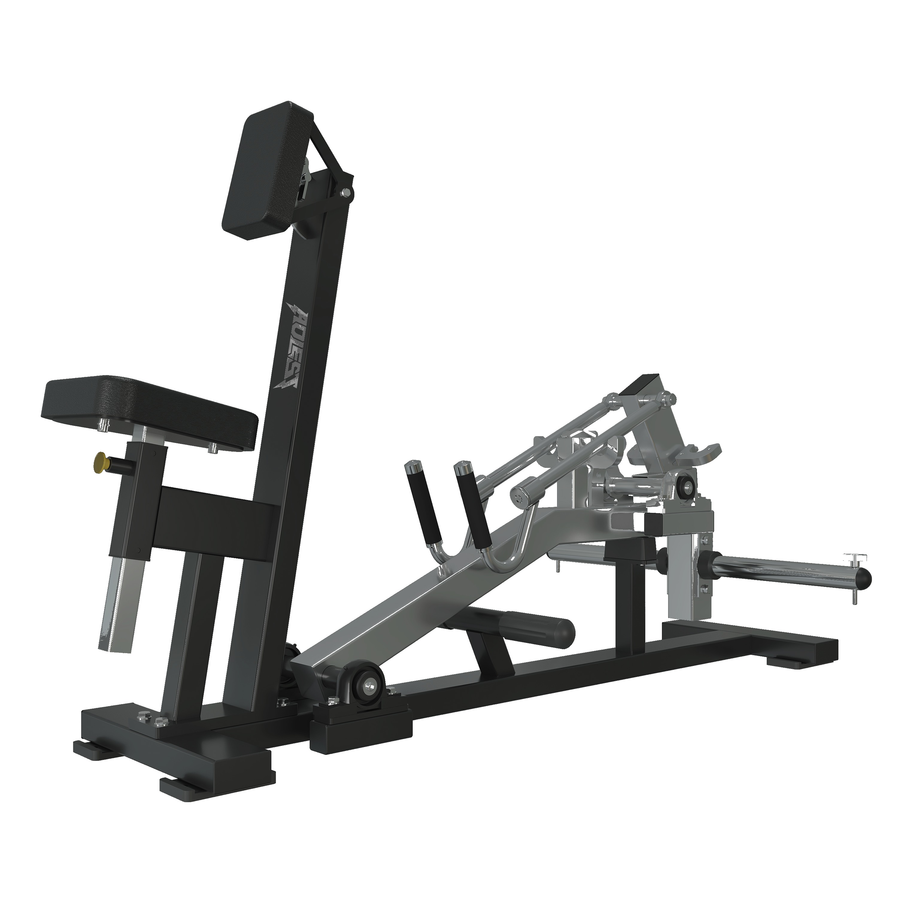 Seated Double-Pull Row, commercial strength machine