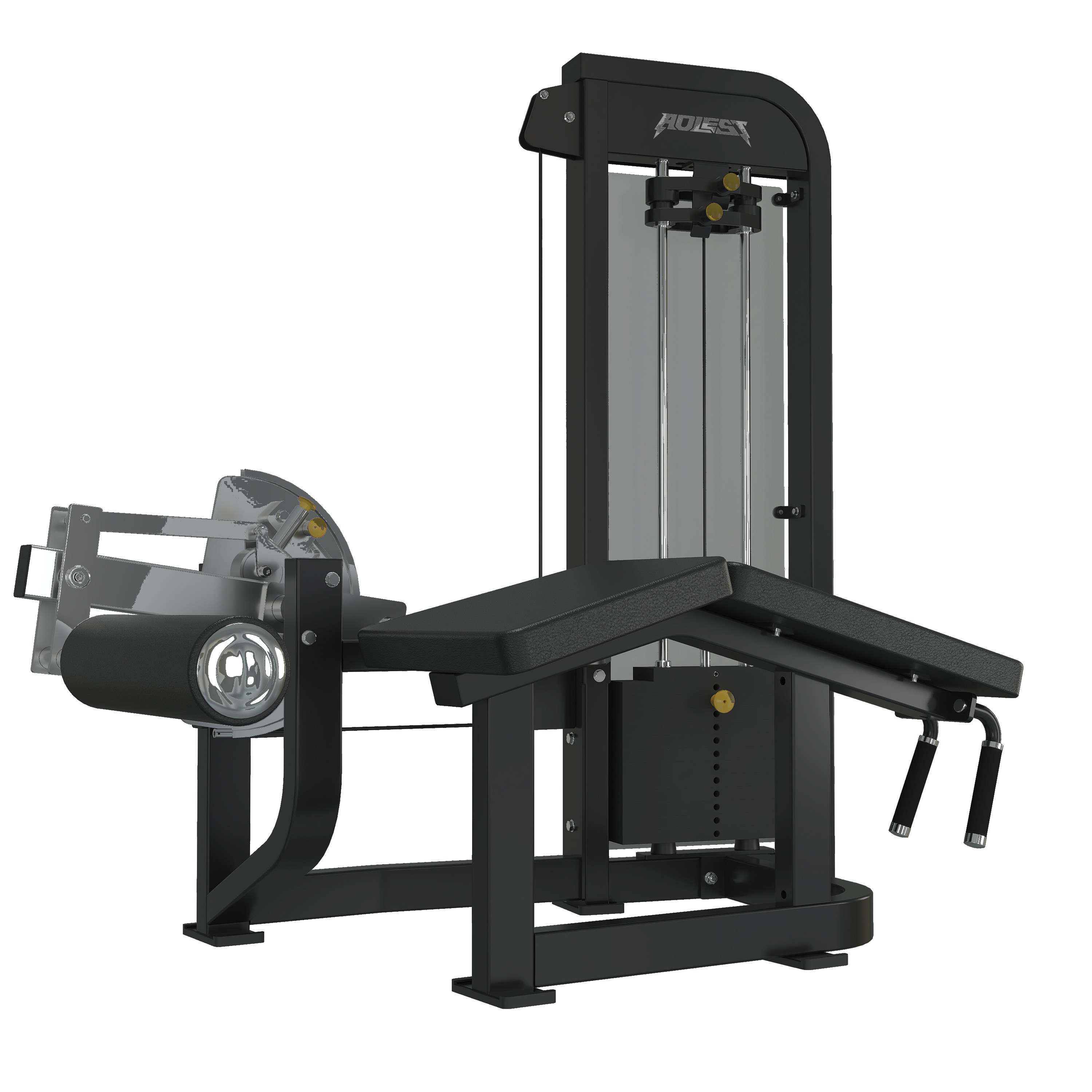 Selectorized Prone Leg Curl, commercial strength machine