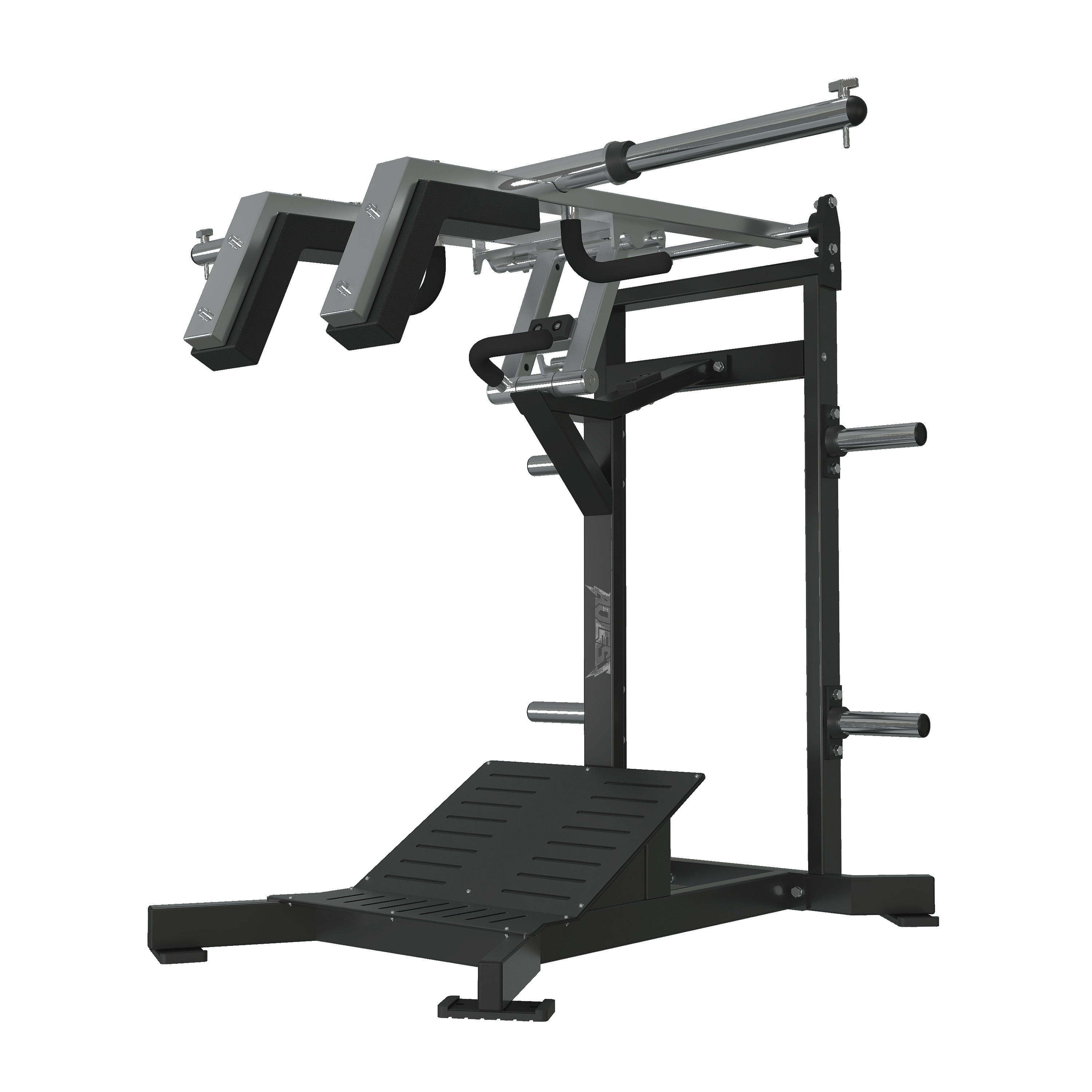 Standing Hack Squat, commercial strength machine