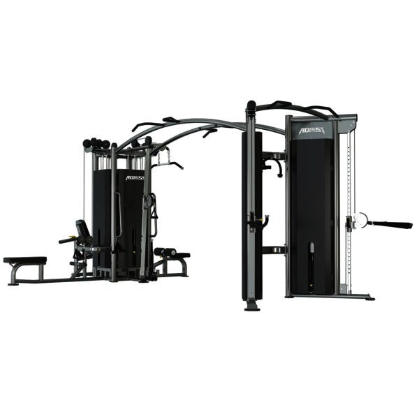 Six-stack multi-station cable training tower, model ALBRA32