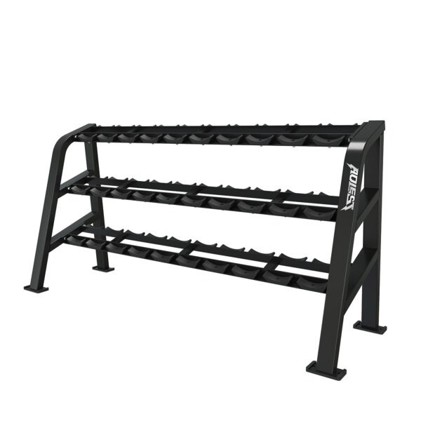 Wide three-tier dumbbell storage rack, model ALA-1660A